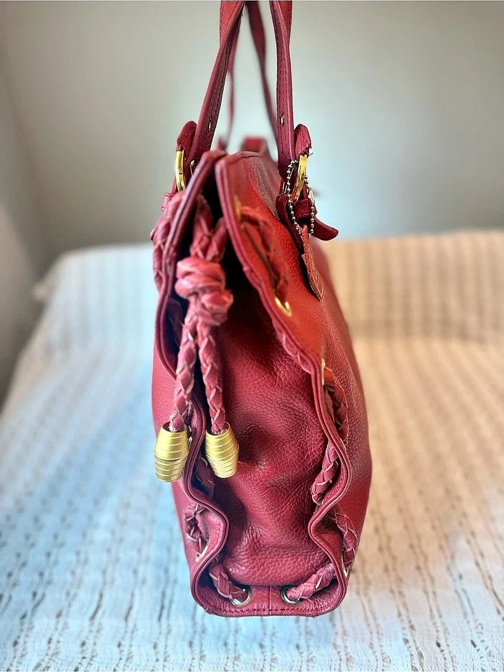 APC vintage 🍒 Red Leather Tote